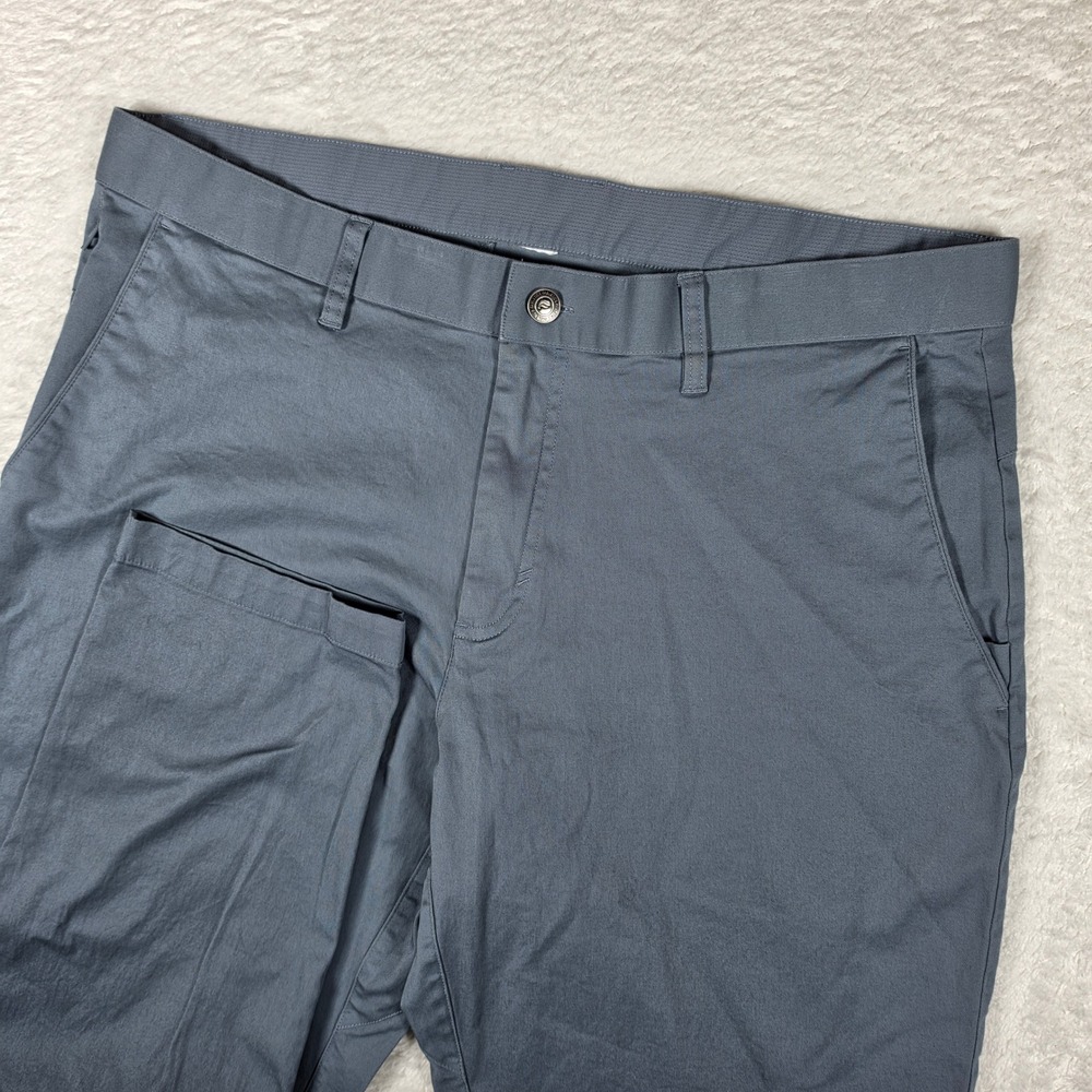 Fabletics Only-Pant Mens 36/30 Blue Grey Stretch Active Chino Trousers